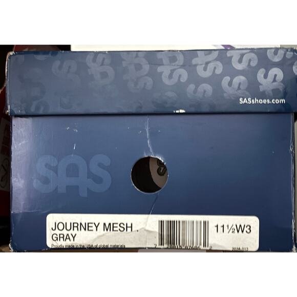 SAS Journey Men’s Walking Shoes 11.5 Triple Wide Orthopedic Gray Comfort Sneaker - Picture 11 of 12